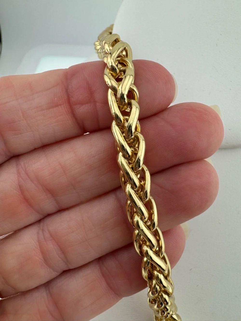 Ann Taylor Gold-Tone Chain Necklace with Honey Yellow Oval Pendant